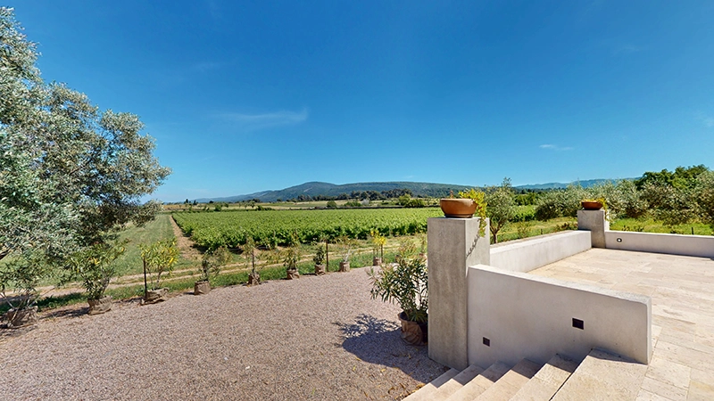 Les vignes du château fonties depuis la terrasse