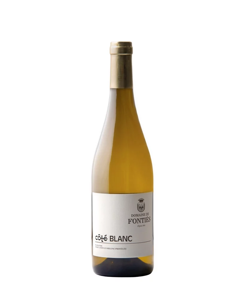 Bouteille de vin blanc Côté Blanc 2022 IGP Pays d’Oc du Domaine de Fontiès