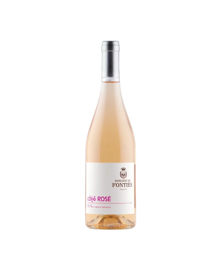 Bouteille de vin rosé Côté Rosé 2022 IGP Pays d’Oc du Domaine de Fontiès
